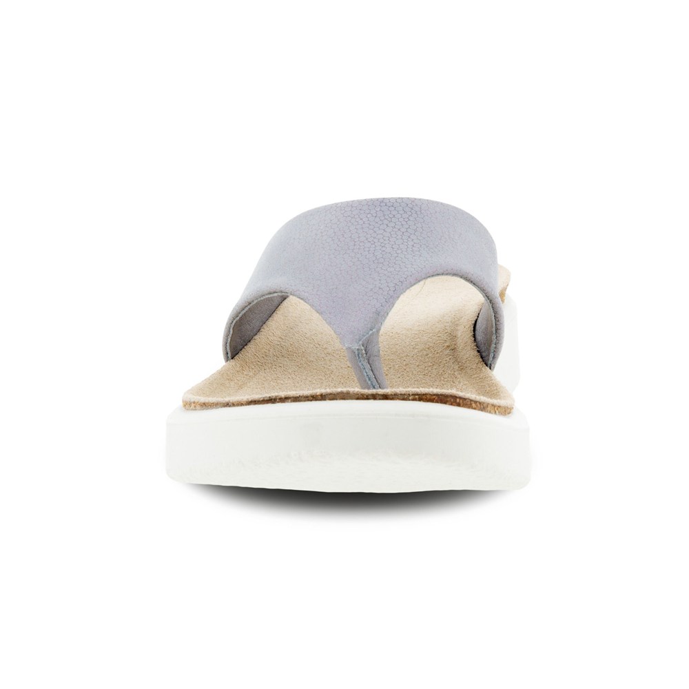 Womens Sandals - ECCO Corksphere Thong - Grey - 2049VWKSF